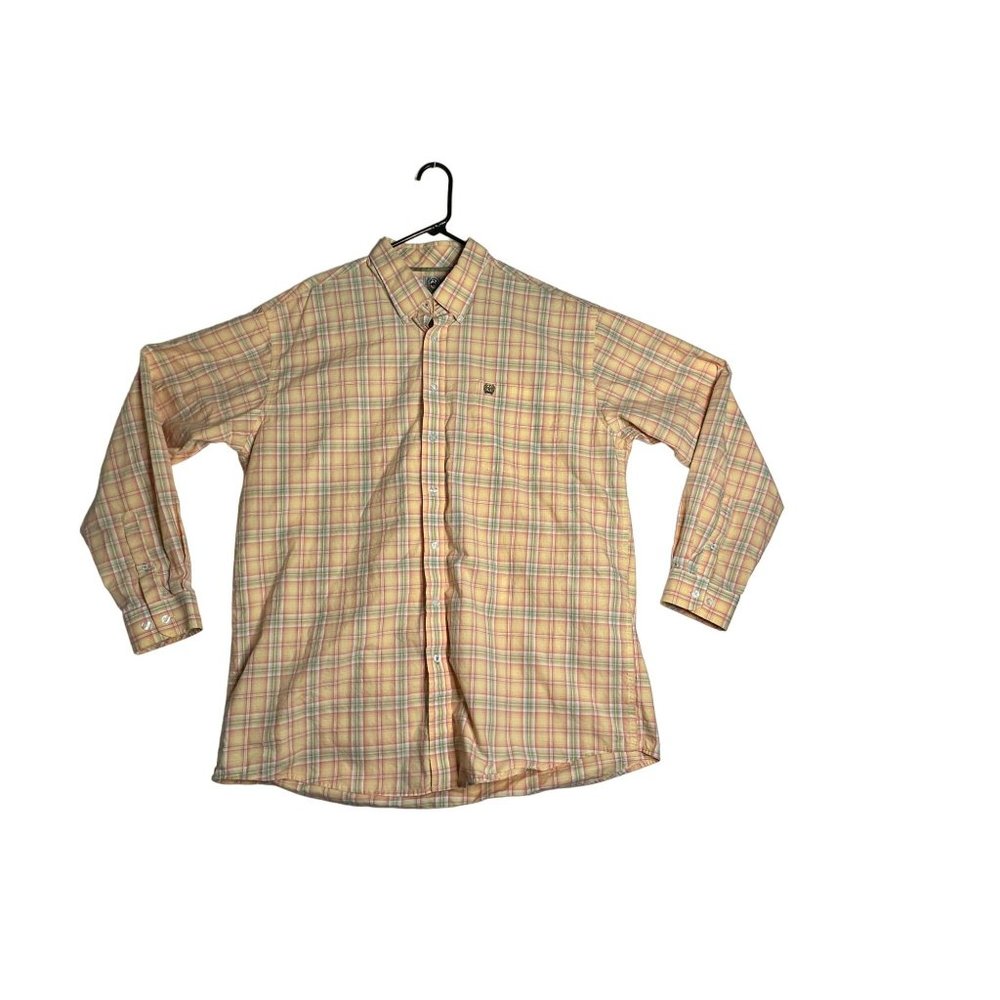 Cinch Plaid Long Sleeve Button Up Shirt Mens XL